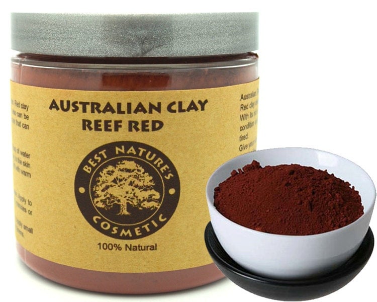 Australian Reef Red Clay. Delicately replenishes and heals