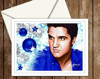 Elvis Blue Christmas card