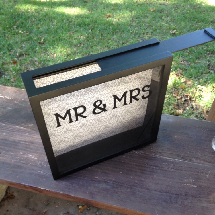 WEDDING CARD Box 12x12 Shadow Box THEN use by