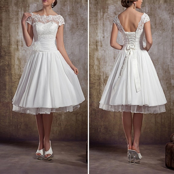 short a line wedding dress