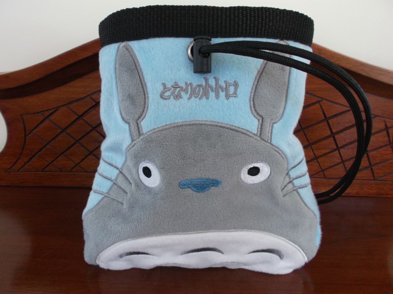 Totoro Rock Climbing Chalk Bag made from a child's plush