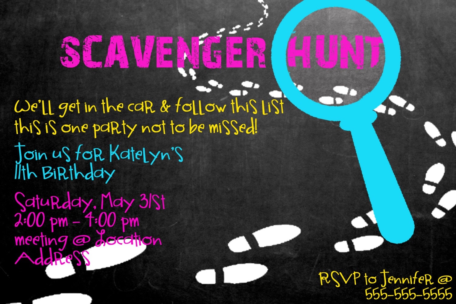 Scavenger Hunt Invitations 2