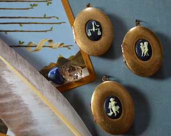 Refillable Zodiac Perfume Lockets- Aquarius, Gemini, or Libra- Air Signs