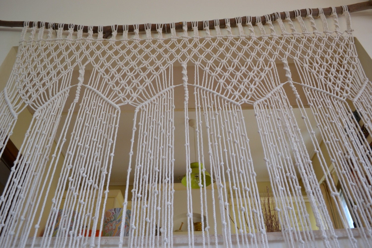 Macrame curtain / room divider / wall hanging with by Bohochoco