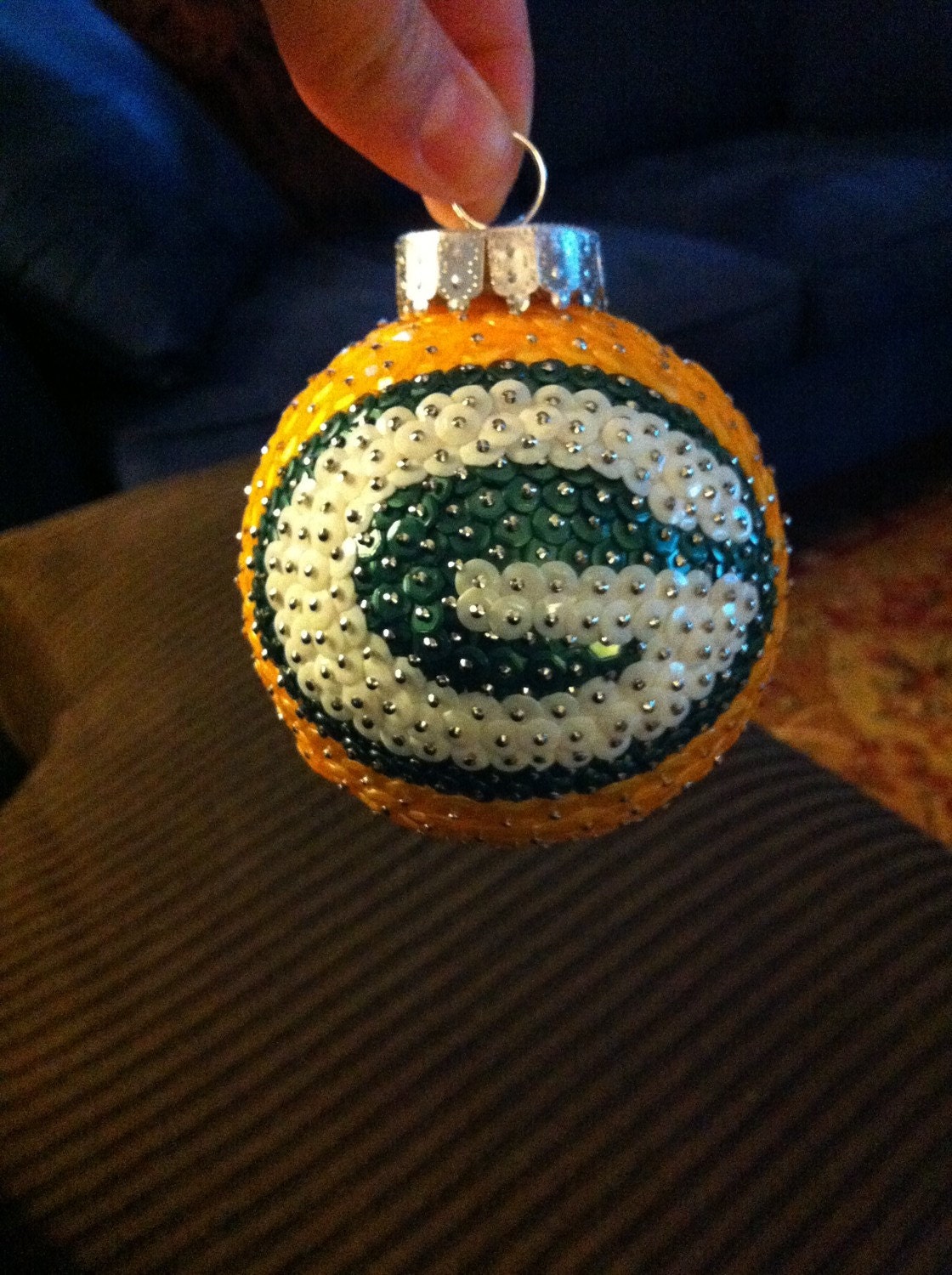 green bay packers sequin christmas ornament by autsomeideas green bay packers sequin christmas ornament by autsomeideas
