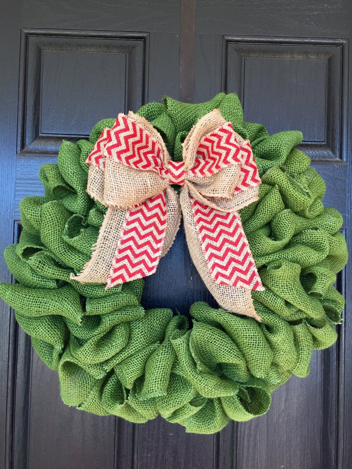 Simple Christmas Burlap Wreath