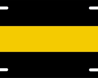 THIN YELLOW LINE, Tow Truck drivers License Plate