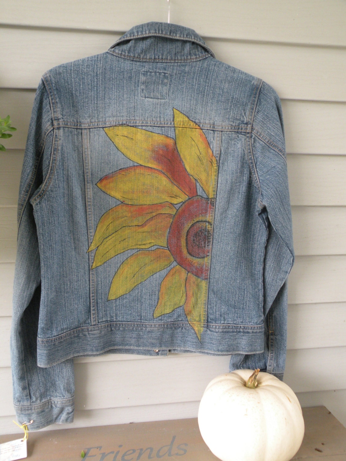 Upcycled Hand Painted Denim Jacket 