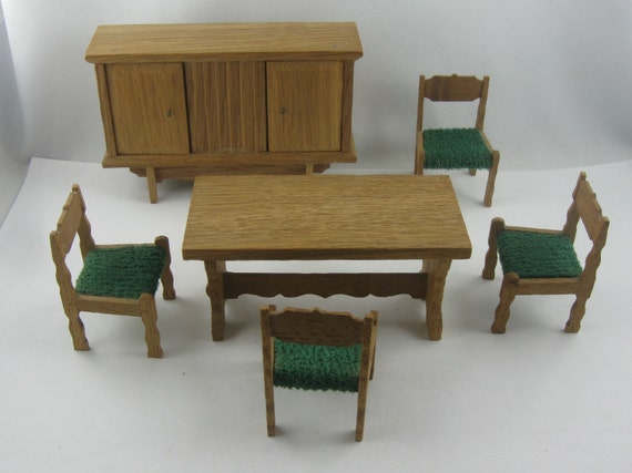 10 off 70s dollhouse furniture dining room rustic style 10 off 70s dollhouse furniture dining room rustic style
