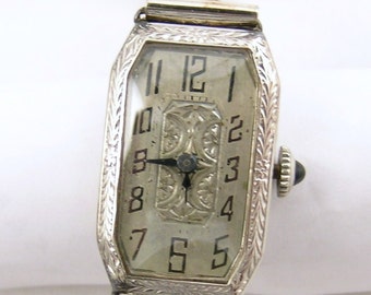 Vintage 14k white gold American Standard watch