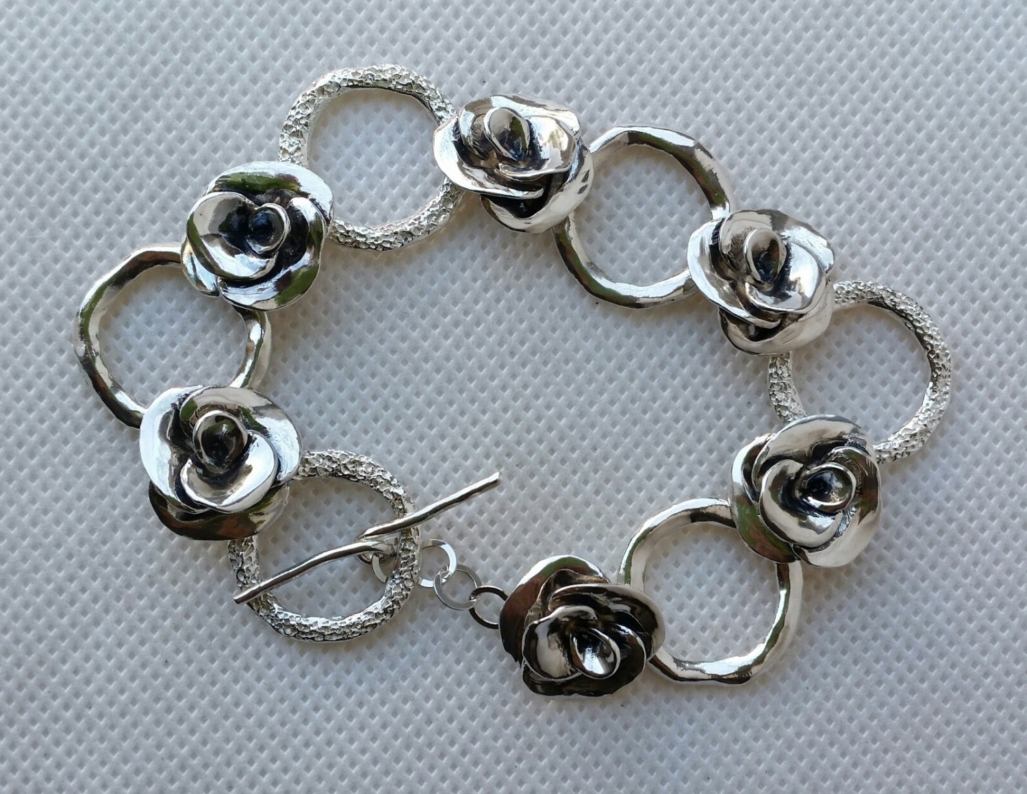 Silver Bracelet sterling silver 925 Rose handmade by TalyaDesign