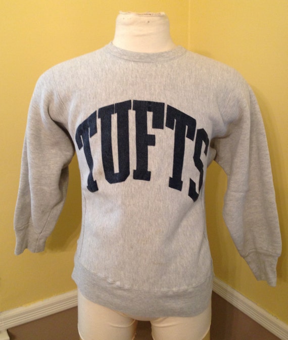Vintage Tufts University 1990's Sweatshirt Gray Shirt