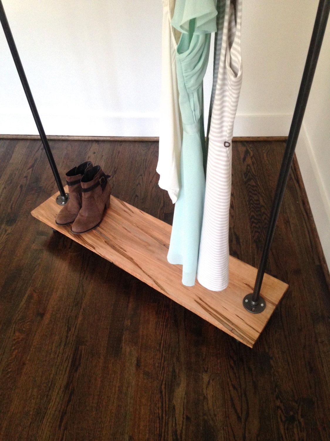 Logan Square Garment Rack Reclaimed Wood & Pipe Reclaimed