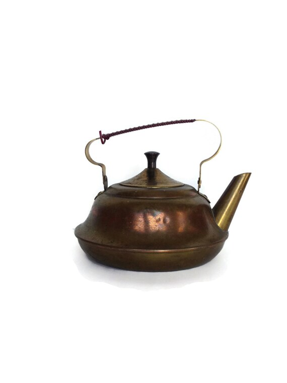 Vintage Copper and Brass teapot made in Holland by Acrossthegap