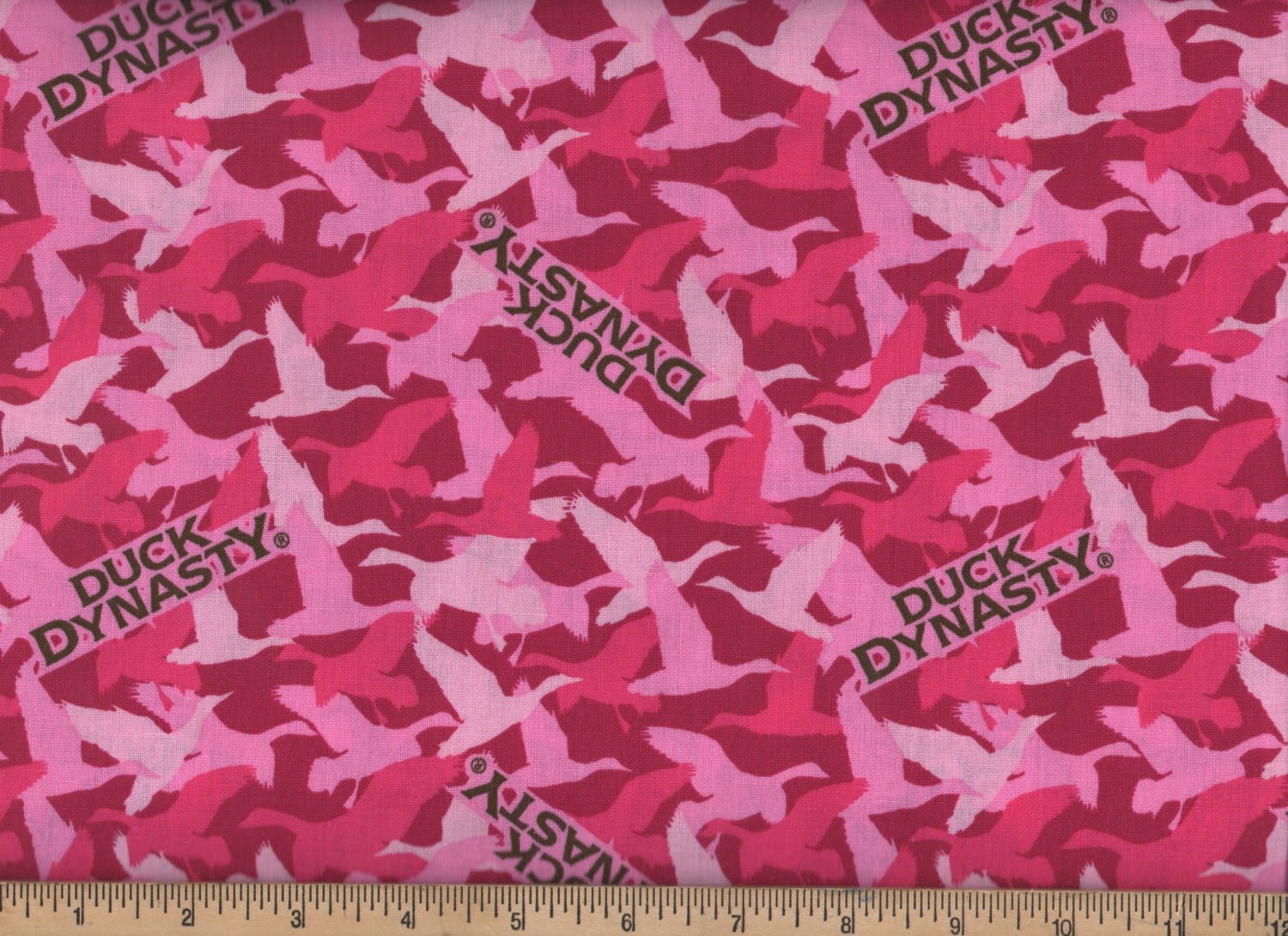 Duck Dynasty Camo Pink Cotton Camouflage Fabric By the Yard
