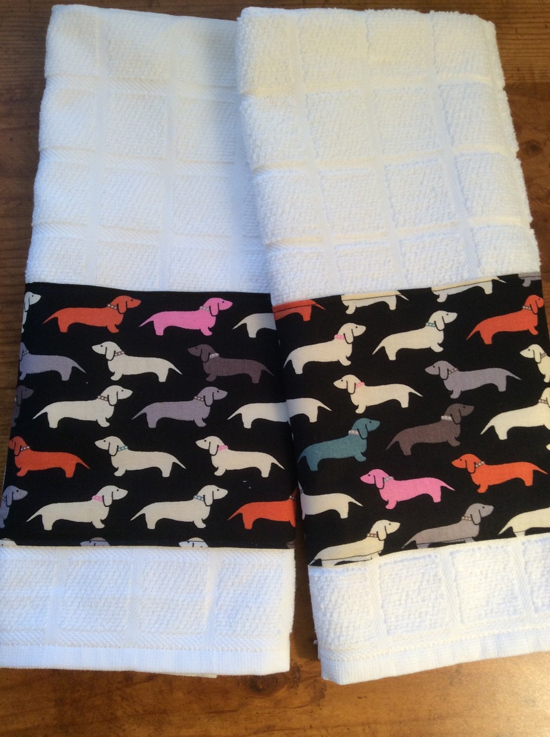 Dachshund kitchen towels dog towels dachshund fabric bar