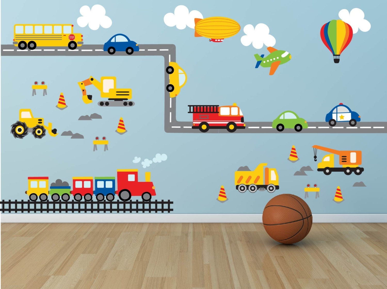 bedroom boy for stickers wall Wall Decal Decal Truck Plane Wall Construction Wall