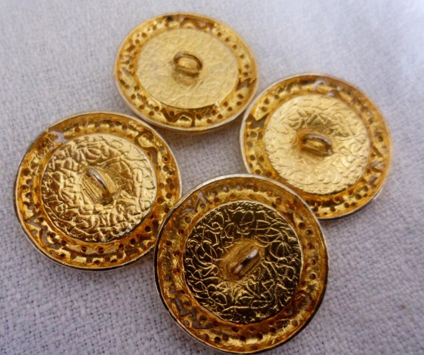 Gold button- blazer /coat/suit metal buttons, 4 pcs from afrizanubeads ...