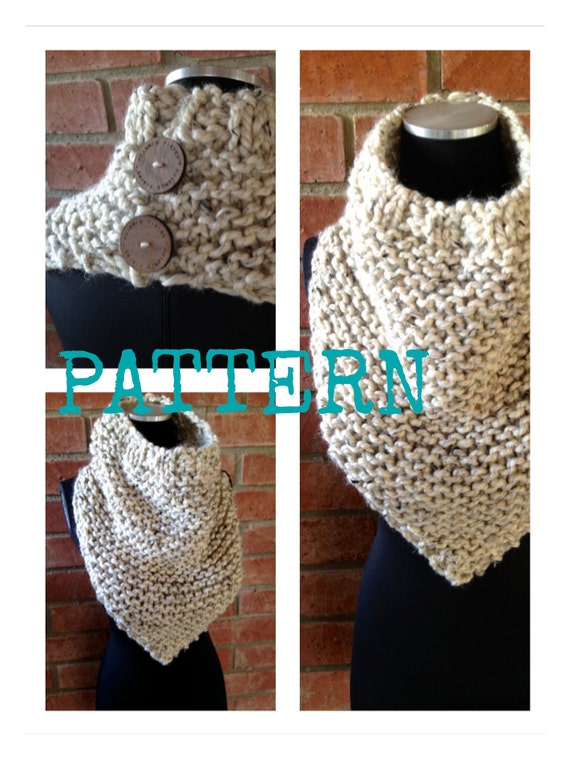 Cowl on Pointe Knit PATTERN ONLY Bandana Style Cowl