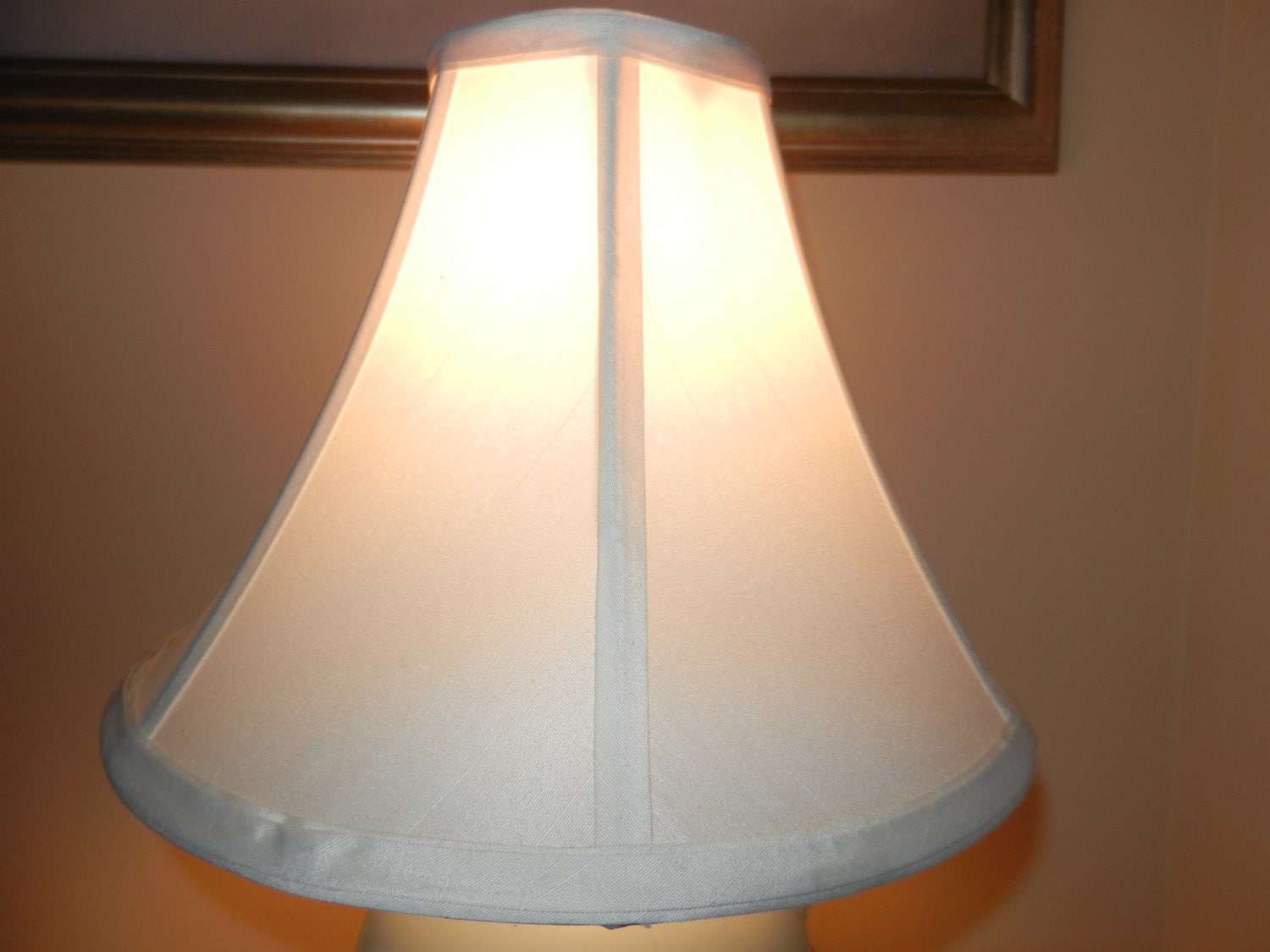 Bell Shape Lined Lamp Shades Cream Color by
