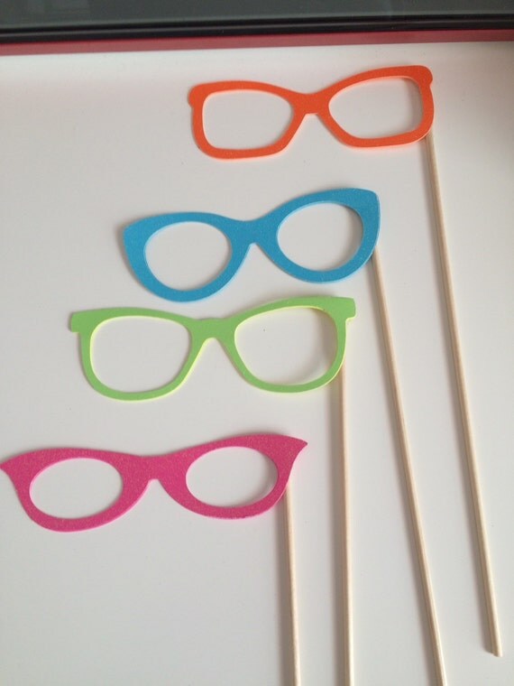 Photo prop glasses/ Party Decor/ Neon Photo Prop by urenvited