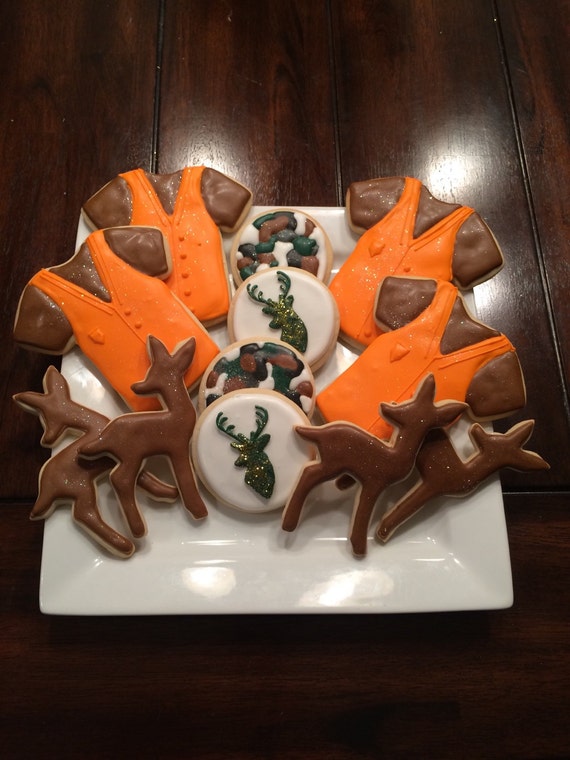 Hunting Party Cookies Deer Custom Sugar Cookies 1 dozen