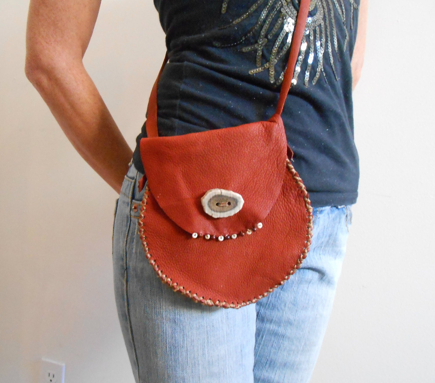 antler cross body bag