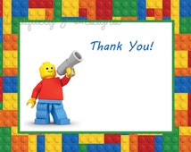 Lego Thank You Cards - Instant Download Printable