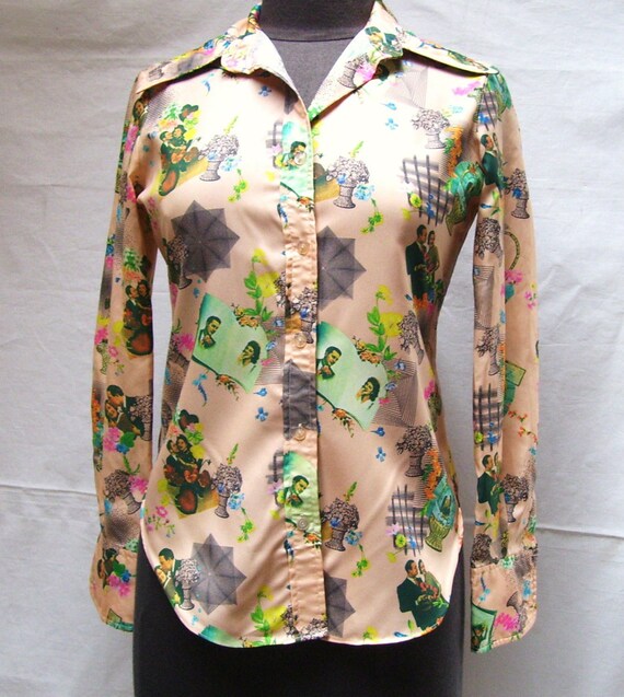 1970s blouse san francisco shirt works photos flowers 1970s blouse san francisco shirt works photos flowers