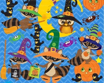 halloween clipart halloween raccoons clipart commercial use vector graphics digital clip art - Blue Magic Born On Halloween halloween clipart halloween raccoons clipart commercial use vector graphics digital clip art - Blue Magic Born On Halloween