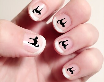 Black Cat Vinyl Nail Decals