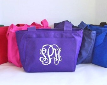Insulated Lunch Bag - Monogram Lunch Tote - Personalized Lunch Bag - Back to School - Insulated Lunch Box - Stocking Stuffer - Teacher Gift