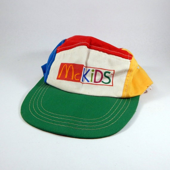 Items similar to McDonald's McKids Hat, Stretch Fit Cycle Style Cap on Etsy