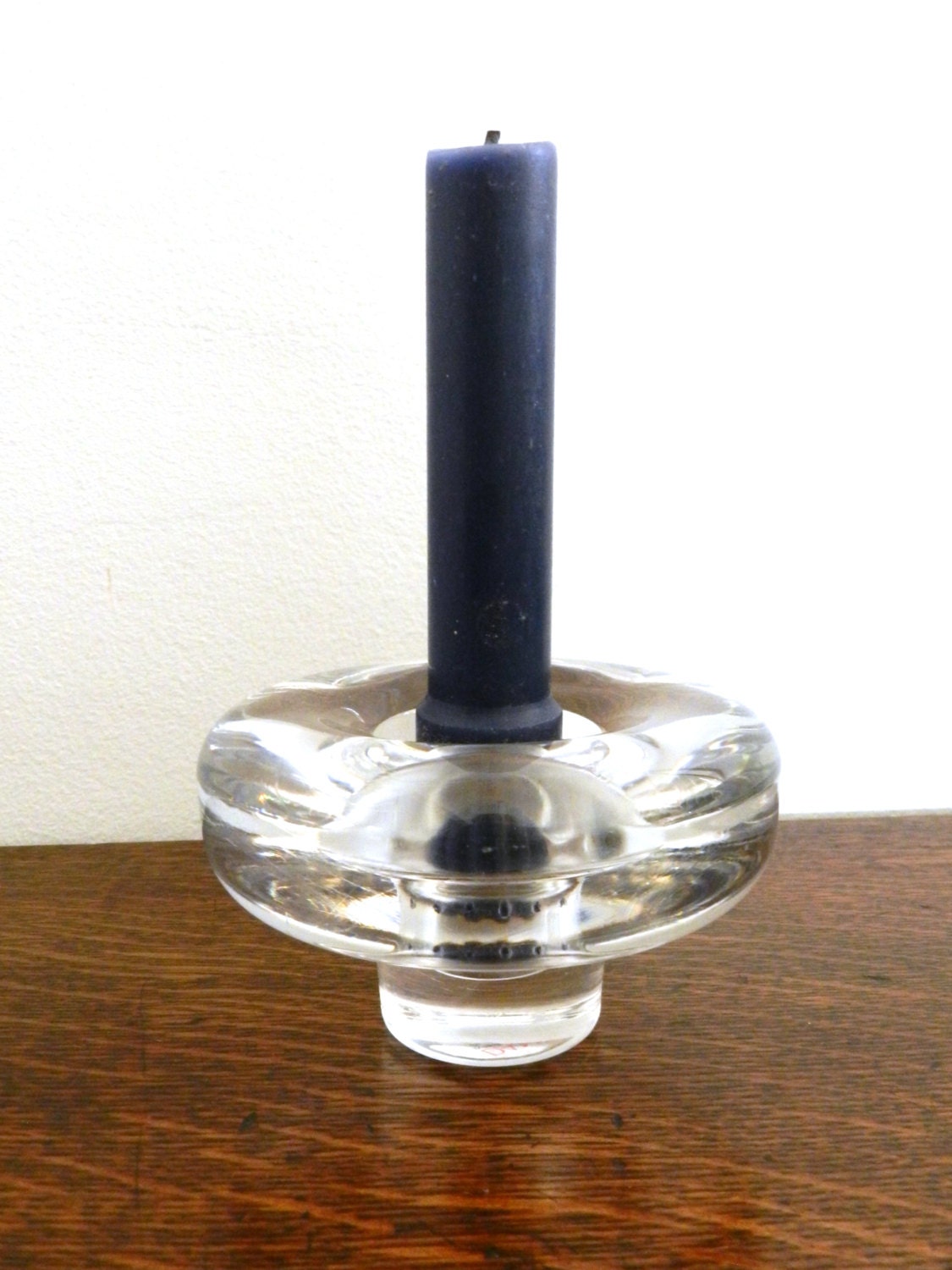 Dansk Crystal Candle Holder Mid Century classic by KeystoneKarma