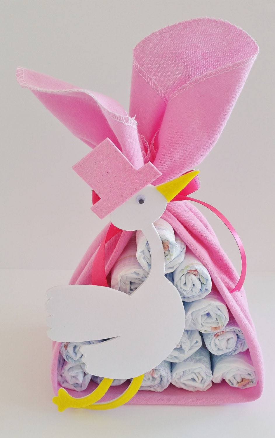 Stork Bundle Baby Shower Gift Stork Baby Shower Center Piece