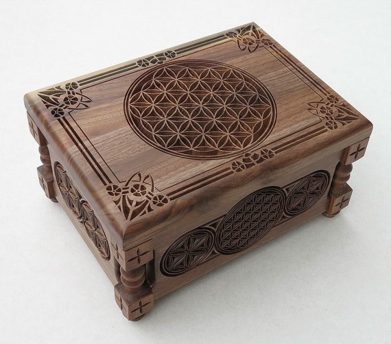 Flower of Life Small Jewelry Box Gift Box by BulgarMaster