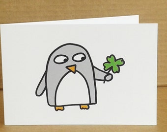 Good Luck Card - Funny Penguin