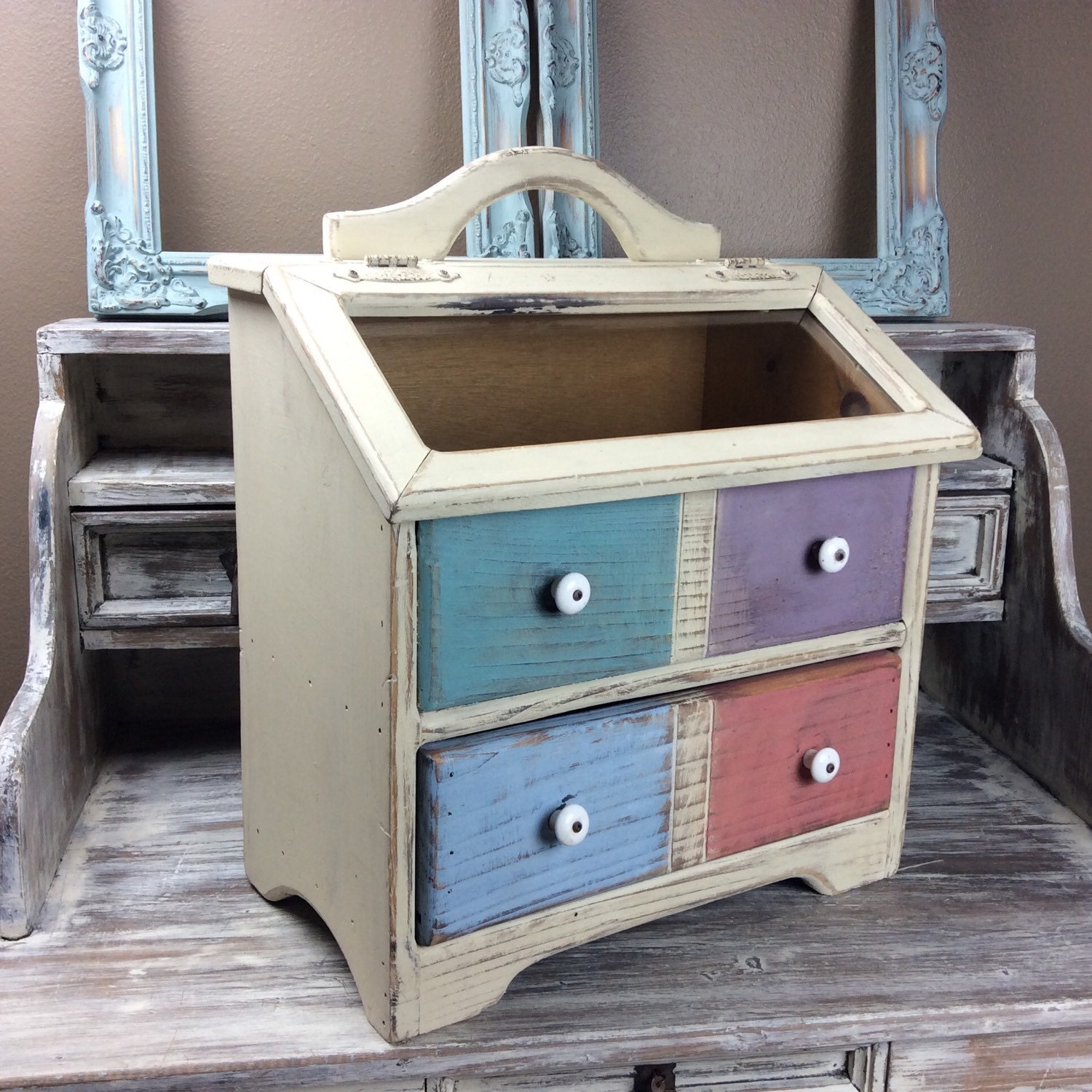 VINTAGE POTATO BIN Onion Bin Rustic Storage Box Primitive