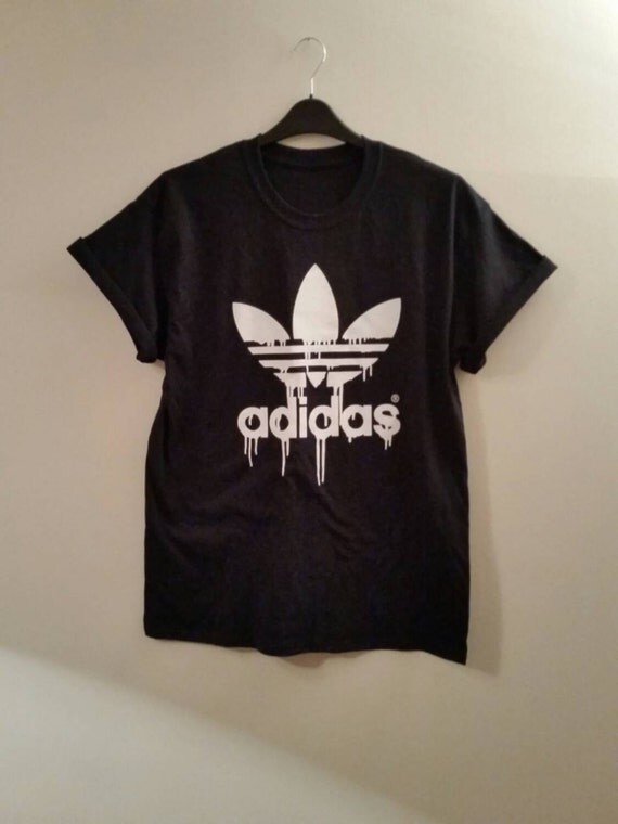 adidas dripping logo t shirt