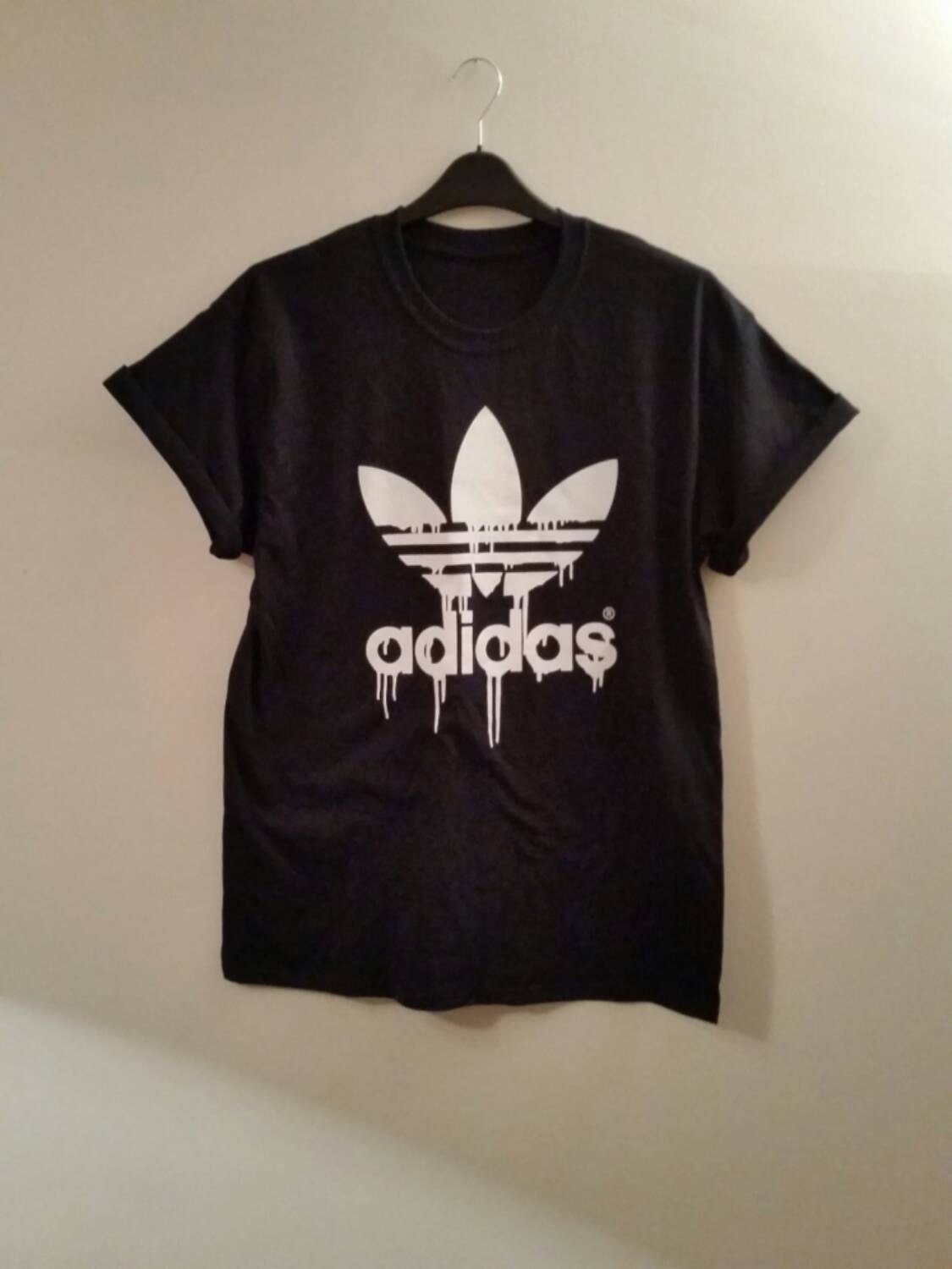 Brand new on trend dripping adidas t/shirt top unisex mens