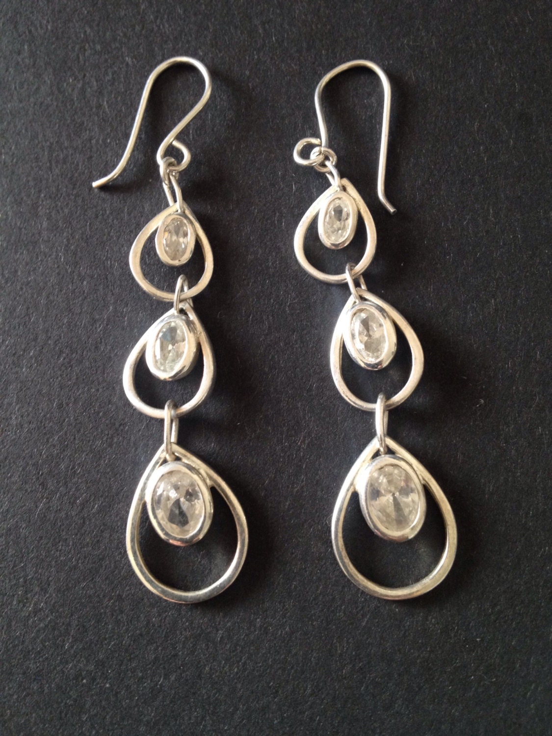 Vintage Sterling Drop Earrings With Faceted Quartz – Haute Juice