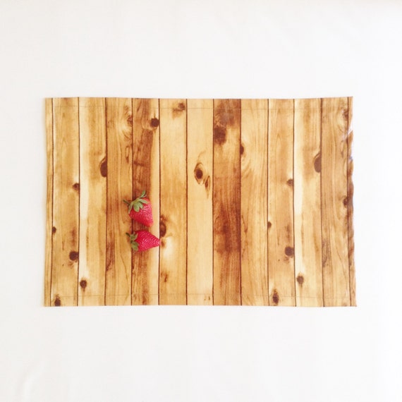 wood grain print placemat laminated cotton vinyl placemat