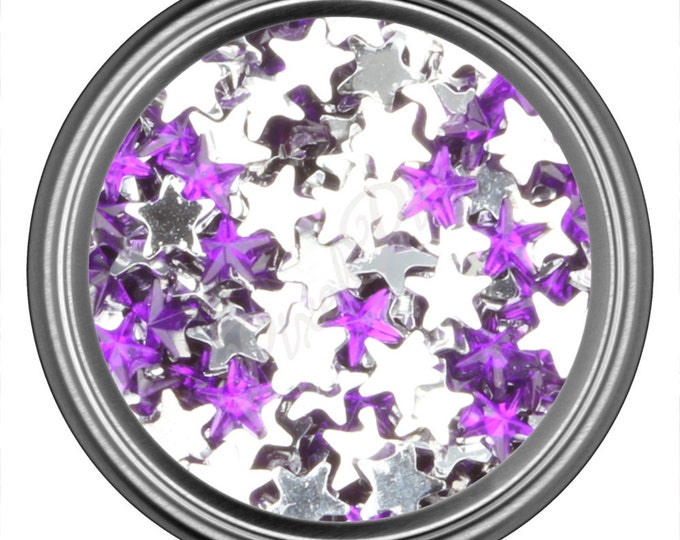 Dark Purple Star Rhinestone Gems Flat Back Face Art Nail Art Scrapbook Phone Decoration 3mm