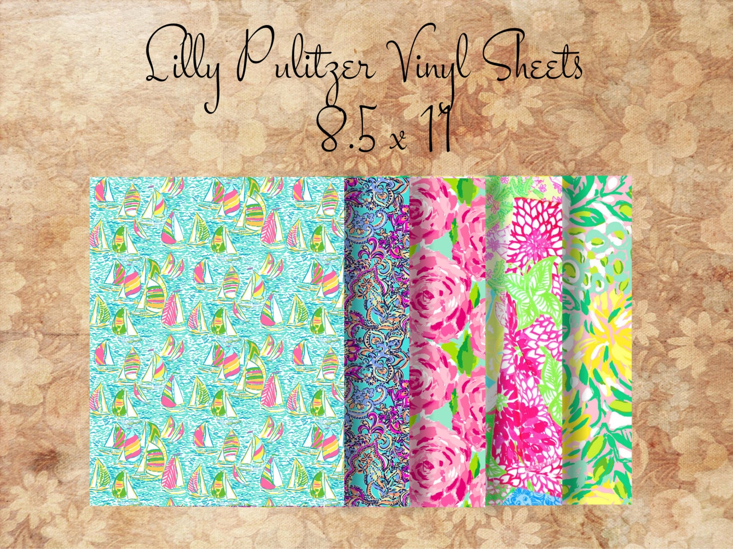 lilly pulitzer vinyl sheets 85 x 11 by southernideology