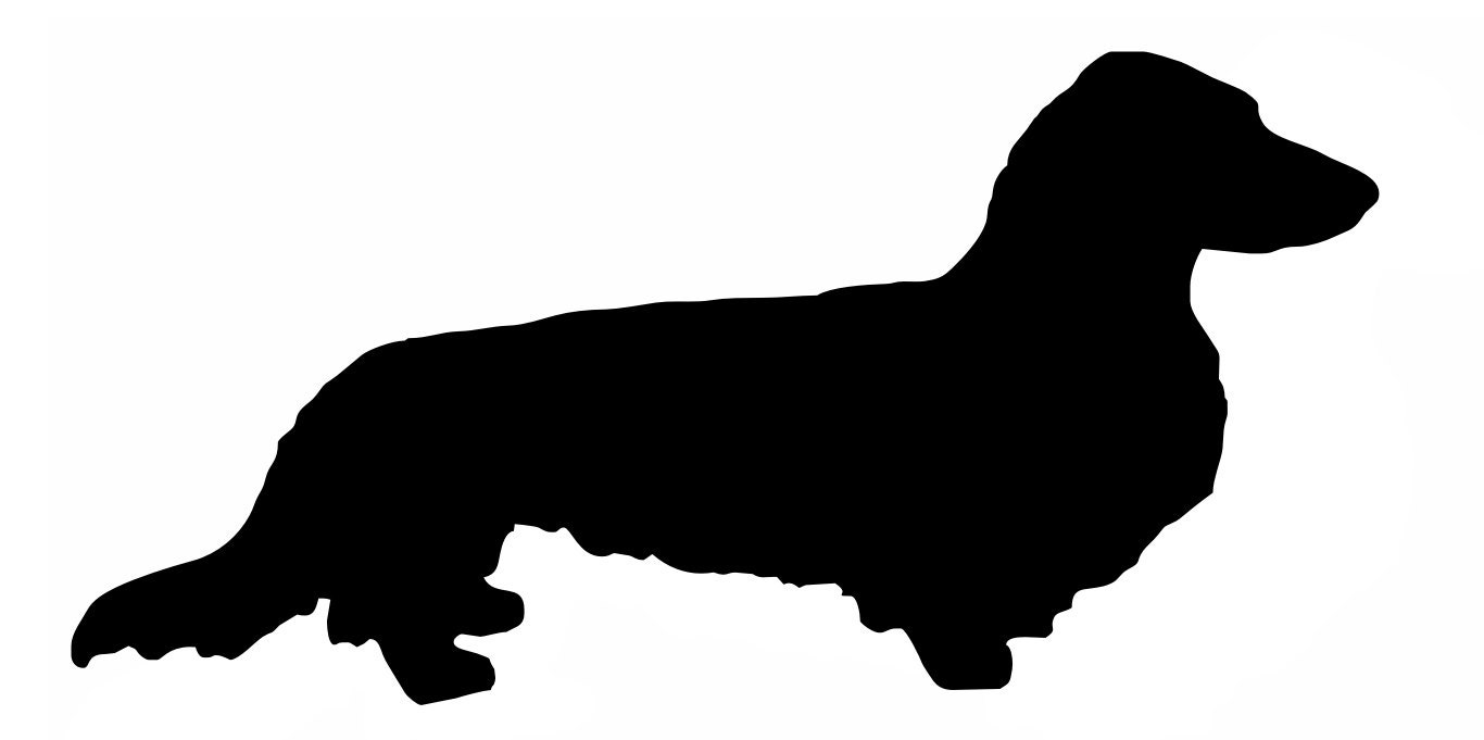 Dog Stencils Long Haired Dachshund Stencil 5 by