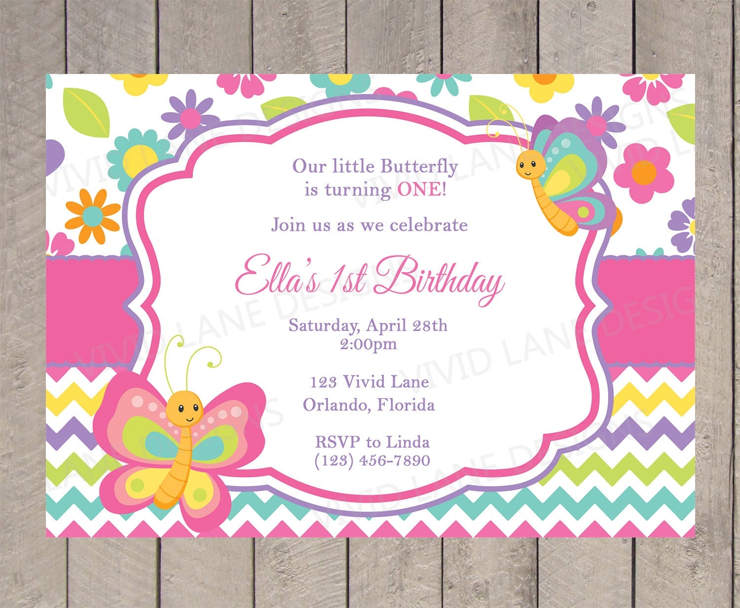 1St Birthday Butterfly Invitation Wording 10