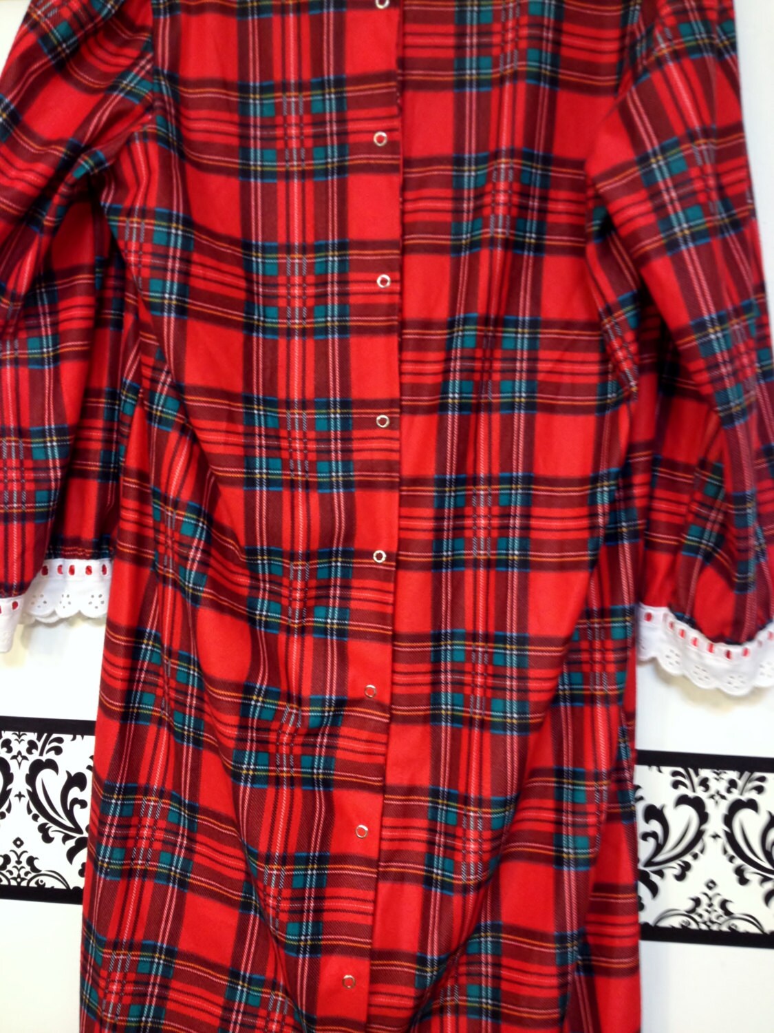 red flannel gown