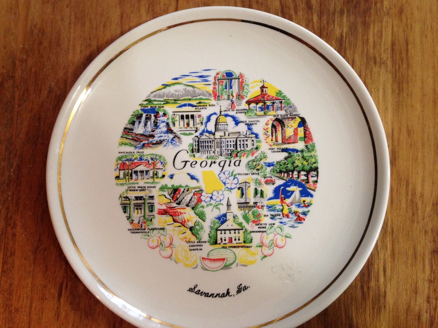 Vintage Souvenir Plate