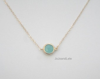 Mint green wedding jewelry, Blue green necklace, mint green gem necklace, pendant necklace