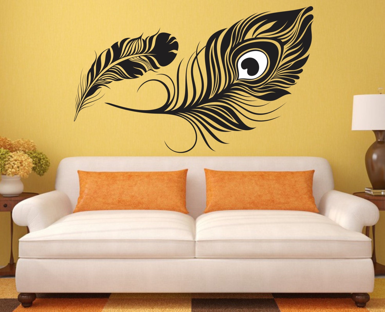feather wall decal peacock feather vinyl sticker decals art decor design wall decal girls room birds vinyl wall art - Wall Art Design Decals feather wall decal peacock feather vinyl sticker decals art decor design wall decal girls room birds vinyl wall art - Wall Art Design Decals